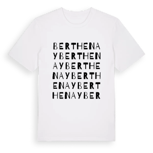 Berthenay ordlek t-shirt – ekologisk bomull t-shirt från Pinshirt