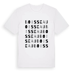 Boisseau ordlek t-shirt – ekologisk bomull t-shirt från Pinshirt