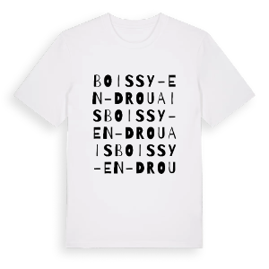 Boissy-en-Drouais ordlek t-shirt – ekologisk bomull t-shirt från Pinshirt