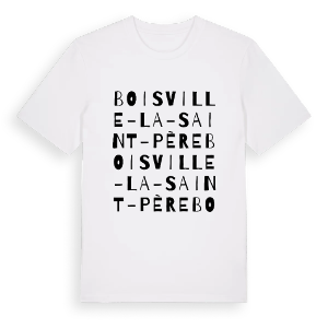 Boisville-la-Saint-Père ordlek t-shirt – ekologisk bomull t-shirt från PinShirt