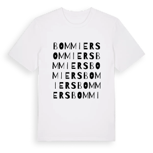 Bommiers ordlek t-shirt – ekologisk bomull t-shirt från Pinshirt