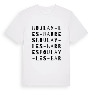 Boulay-les-Barres ordlek t-shirt – ekologisk bomull t-shirt från Pinshirt