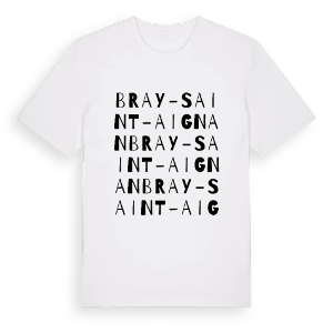Bray-Saint-Aignan ordlek t-shirt – ekologisk bomull t-shirt från Pinshirt