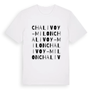 Chalivoy-Milon ordlek t-shirt – ekologisk bomull t-shirt från Pinshirt