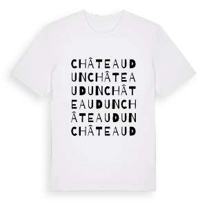 Châteaudun ordlek t-shirt – ekologisk bomull t-shirt från Pinshirt