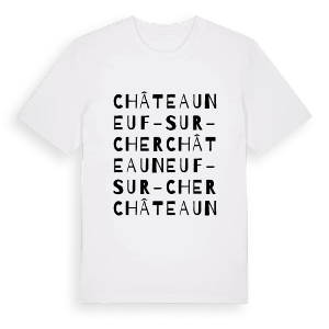 Châteauneuf-sur-Cher ordlek t-shirt – ekologisk bomull t-shirt från Pinshirt