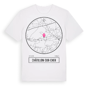 Châtillon-sur-Cher t-shirt – ekologisk bomull t-shirt från Pinshirt