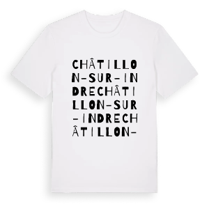 Châtillon-sur-Indre ordlek t-shirt – ekologisk bomull t-shirt från Pinshirt