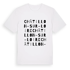 Châtillon-sur-Loire ordlek t-shirt – ekologisk bomull t-shirt från Pinshirt
