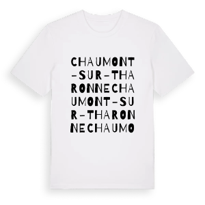Chaumont-sur-Tharonne ordlek t-shirt – ekologisk bomull t-shirt från Pinshirt