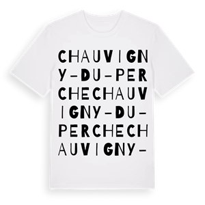 Chauvigny-du-Perche ordlek t-shirt – ekologisk bomull t-shirt från Pinshirt