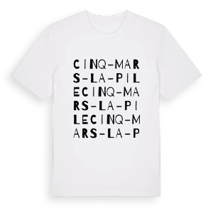 Cinq-Mars-la-Pile ordlek t-shirt – ekologisk bomull t-shirt från Pinshirt