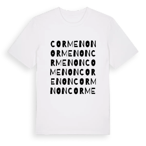 Cormenon ordlek t-shirt – ekologisk bomull t-shirt från Pinshirt