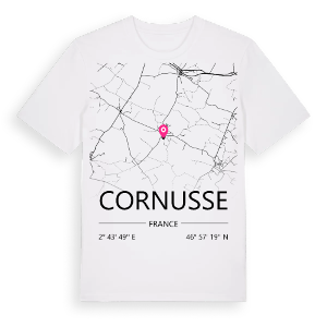 Cornusse karta t-shirt – ekologisk bomull t-shirt från Pinshirt