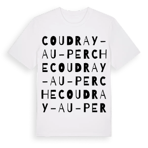 Coudray-au-Perche ordlek t-shirt – ekologisk bomull t-shirt från Pinshirt