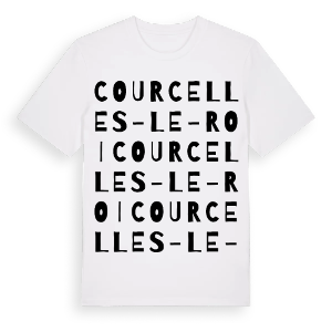 Courcelles-le-Roi ordlek t-shirt – ekologisk bomull t-shirt från Pinshirt