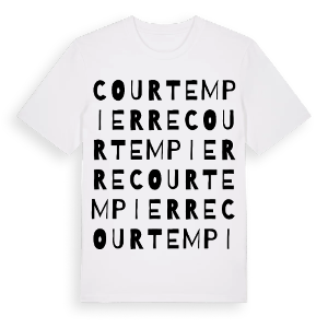 Courtempierre ordlek t-shirt – ekologisk bomull t-shirt från Pinshirt