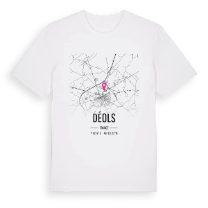 Déols karta t-shirt – ekologisk bomull t-shirt från Pinshirt