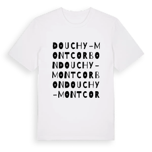 Douchy-Montcorbon ordlek t-shirt – ekologisk bomull t-shirt från Pinshirt