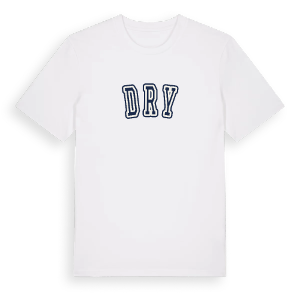 Dry college t-shirt – ekologisk bomull t-shirt från Pinshirt