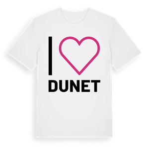 Jag älskar Dunet t-shirt stort tryck – ekologisk bomull t-shirt från Pinshirt
