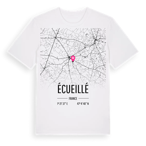 Écueillé karta t-shirt – ekologisk bomull t-shirt från Pinshirt