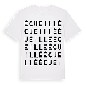 Écueillé ordlek t-shirt – ekologisk bomull t-shirt från Pinshirt