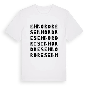 Ennordres ordlek t-shirt – ekologisk bomull t-shirt från Pinshirt