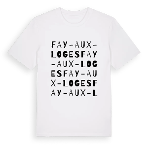 Fay-aux-Loges ordlek t-shirt – ekologisk bomull t-shirt från Pinshirt
