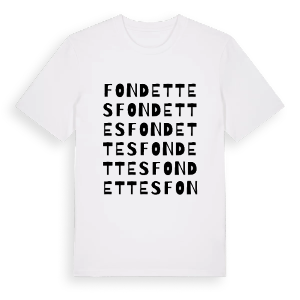 Fondettes ordlek t-shirt – ekologisk bomull t-shirt från Pinshirt