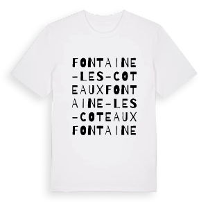 Fontaine-les-Coteaux ordlek t-shirt – ekologisk bomull t-shirt från PinShirt