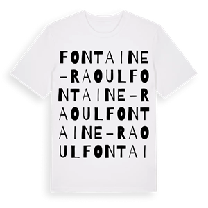 Fontaine-Raoul ordlek t-shirt – ekologisk bomull t-shirt från Pinshirt