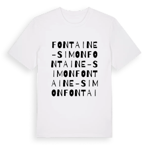 Fontaine-Simon ordlek t-shirt – ekologisk bomull t-shirt från Pinshirt