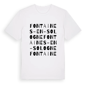 Fontaines-en-Sologne ordlek t-shirt – ekologisk bomull t-shirt från Pinshirt