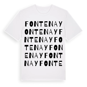 Fontenay ordlek t-shirt – ekologisk bomull t-shirt från Pinshirt