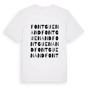 Fontguenand ordlek t-shirt – ekologisk bomull t-shirt från Pinshirt