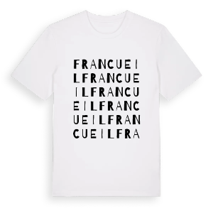 Francueil ordlek t-shirt – ekologisk bomull t-shirt från Pinshirt