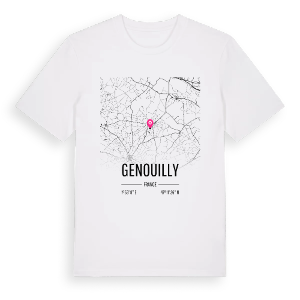 Genouilly karta t-shirt – ekologisk bomull t-shirt från Pinshirt