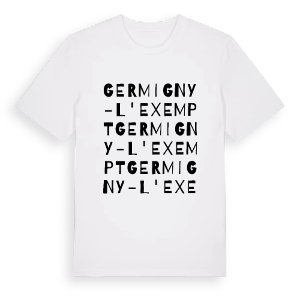Germigny-l'Exempt ordlek t-shirt – ekologisk bomull t-shirt från Pinshirt
