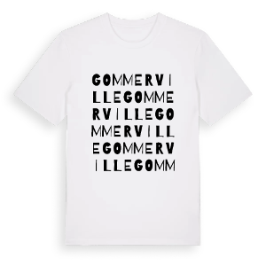 Gommerville ordlek t-shirt – ekologisk bomull t-shirt från Pinshirt
