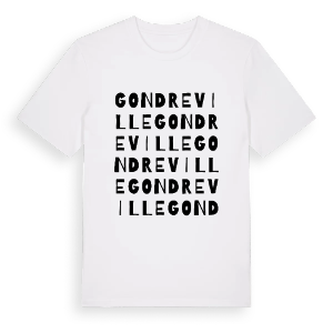 Gondreville ordlek t-shirt – ekologisk bomull t-shirt från Pinshirt