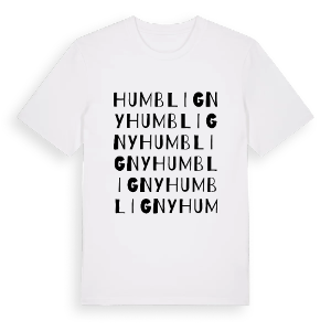 Humbligny ordlek t-shirt – ekologisk bomull t-shirt från Pinshirt