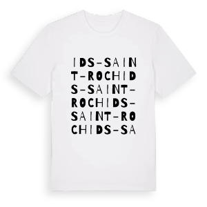 Ids-Saint-Roch ordlek t-shirt – ekologisk bomull t-shirt från Pinshirt