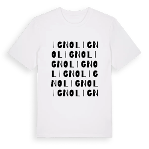 Ignol ordlek t-shirt – ekologisk bomull t-shirt från Pinshirt