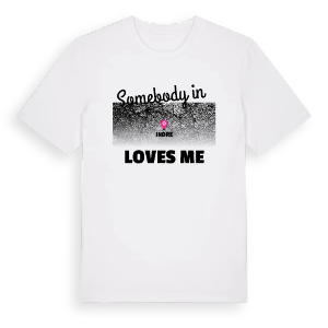 Någon i Indre älskar mig t-shirt – ekologisk bomull t-shirt från Pinshirt