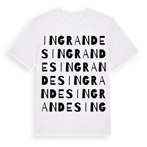 Ingrandes ordlek t-shirt – ekologisk bomull t-shirt från Pinshirt