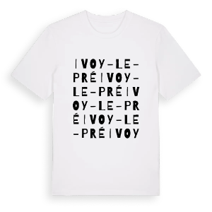 Ivoy-le-Pré ordlek t-shirt – ekologisk bomull t-shirt från Pinshirt