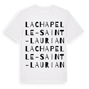 La Chapelle-Saint-Laurian ordlek t-shirt – ekologisk bomull t-shirt från Pinshirt
