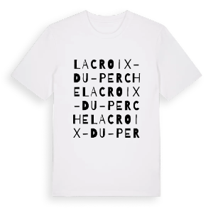 La Croix-du-Perche ordlek t-shirt – ekologisk bomull t-shirt från Pinshirt