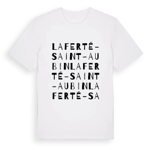 La Ferté-Saint-Aubin ordlek t-shirt – ekologisk bomull t-shirt från Pinshirt